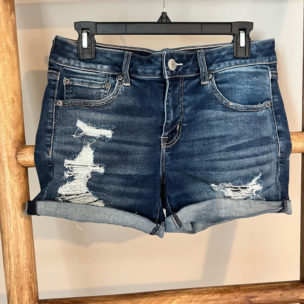 American Eagle Next Level Stretch Midi Jean Shorts